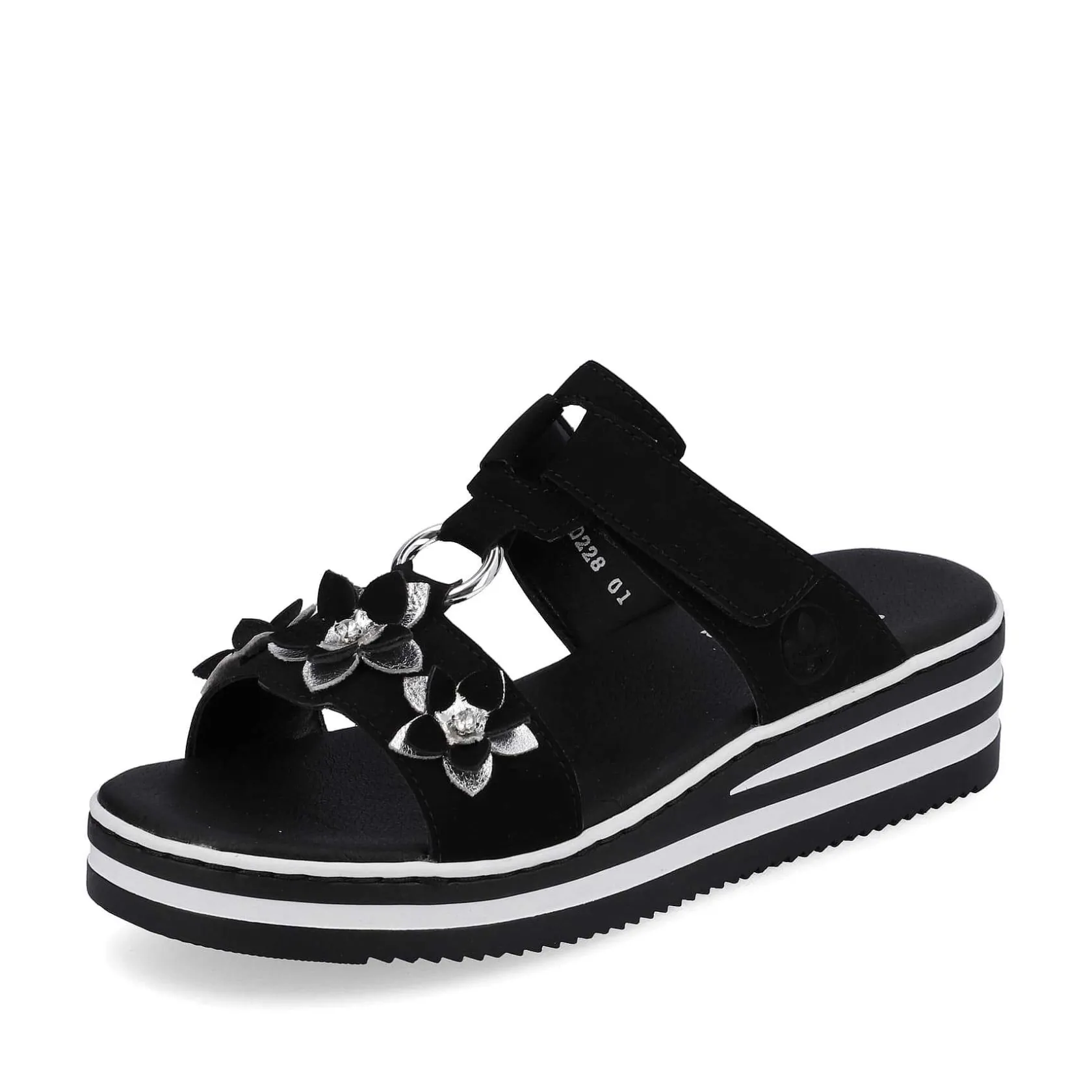 Rieker Summer Shoes-Women'S Mules Graphite Black