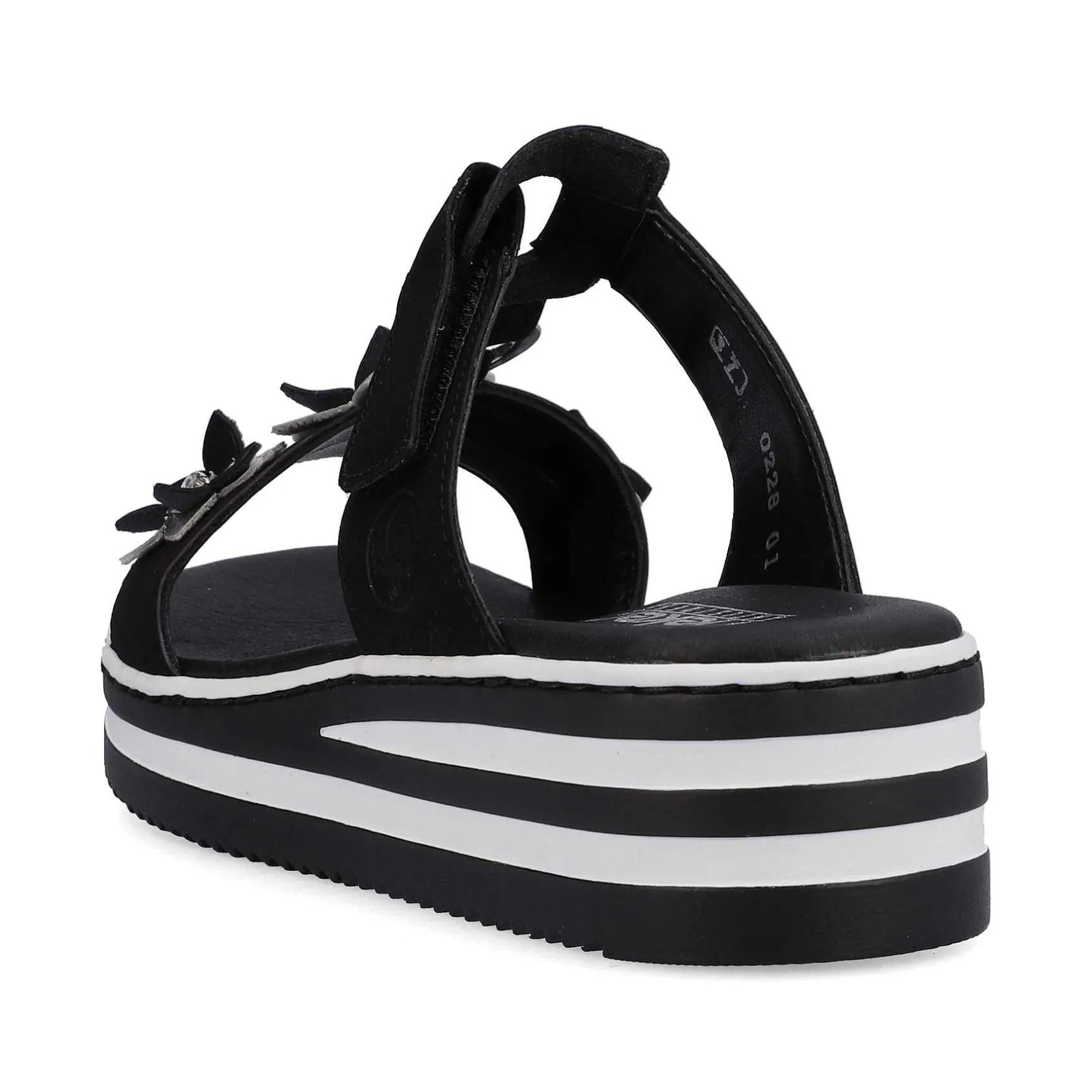 Rieker Summer Shoes-Women'S Mules Graphite Black