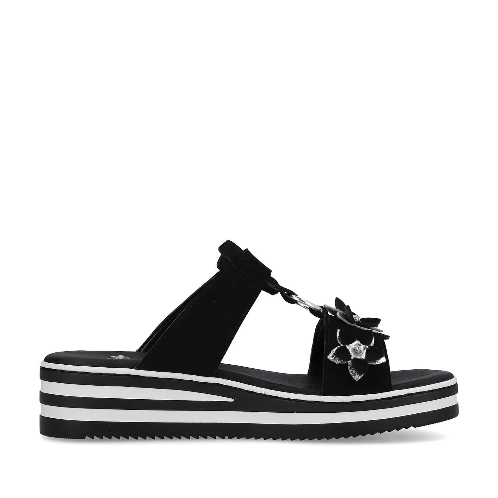 Rieker Summer Shoes-Women'S Mules Graphite Black