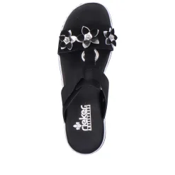 Rieker Summer Shoes-Women'S Mules Graphite Black