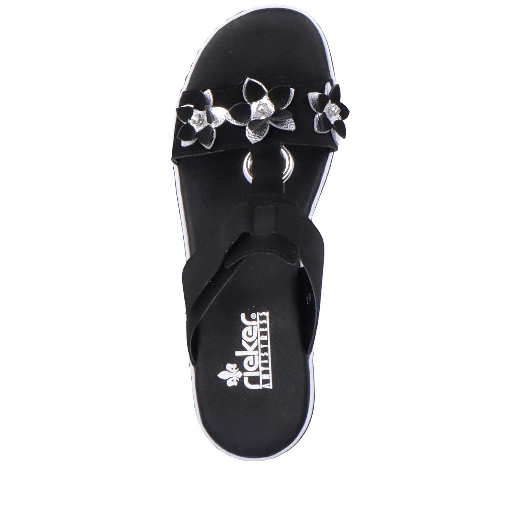 Rieker Summer Shoes-Women'S Mules Graphite Black