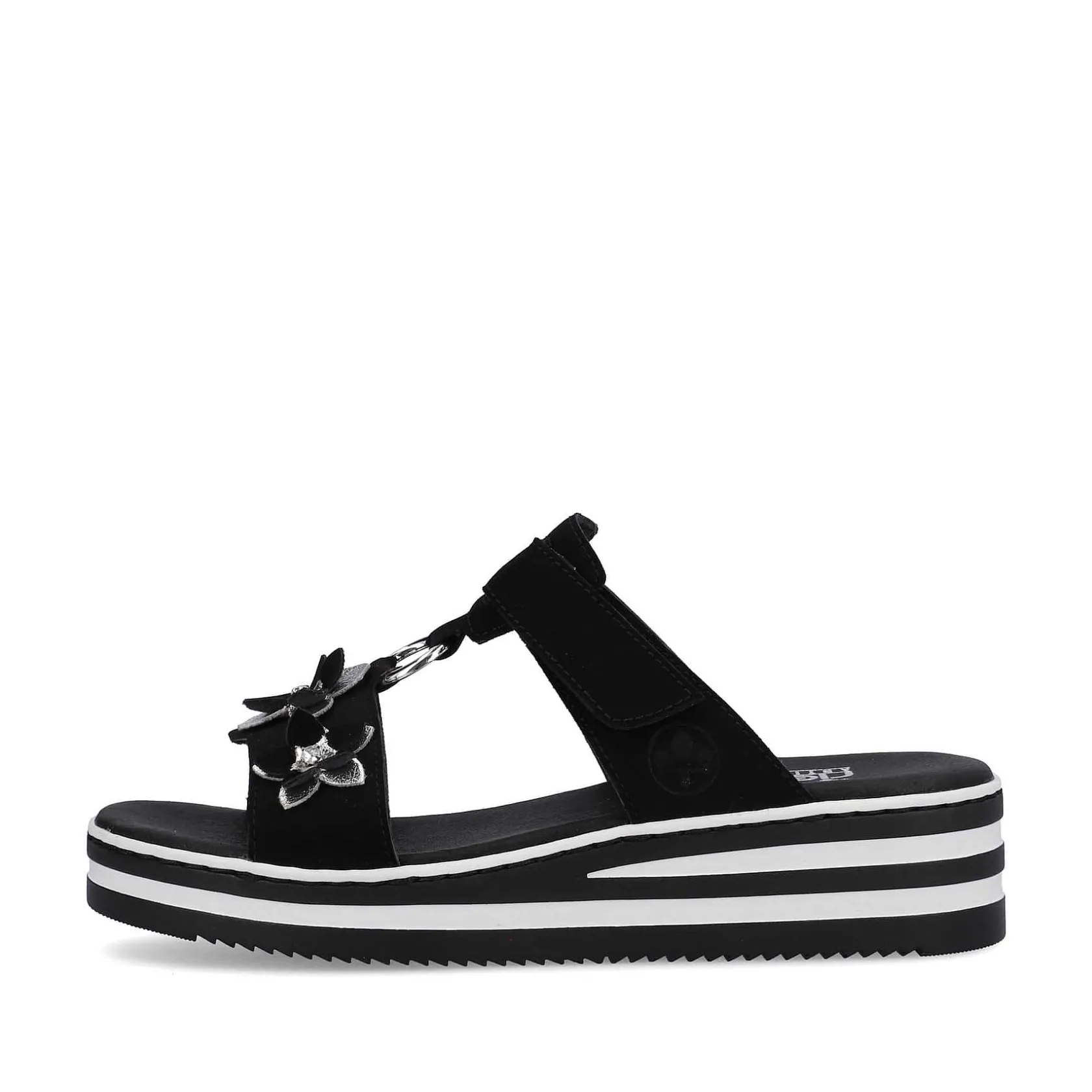 Rieker Summer Shoes-Women'S Mules Graphite Black