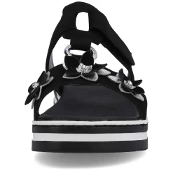 Rieker Summer Shoes-Women'S Mules Graphite Black
