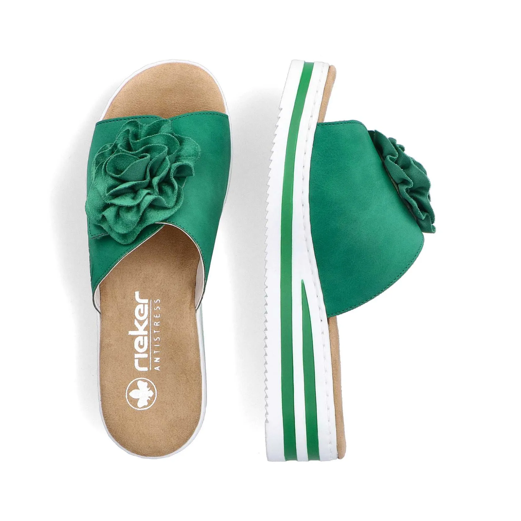 Rieker Summer Shoes-Women'S Mules Grass Green
