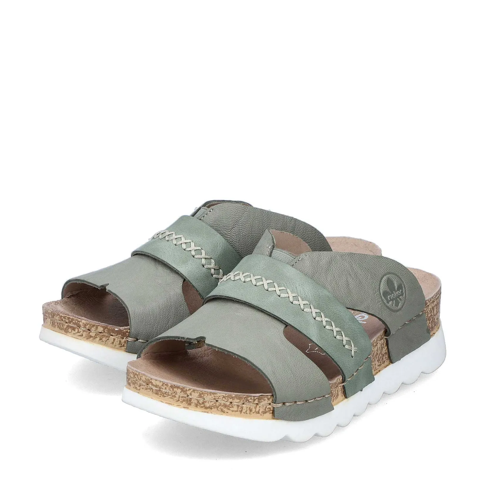 Rieker Mules & Slippers-Women'S Mules Green Gray