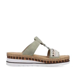 Rieker Mules & Slippers-Women'S Mules Green Gray