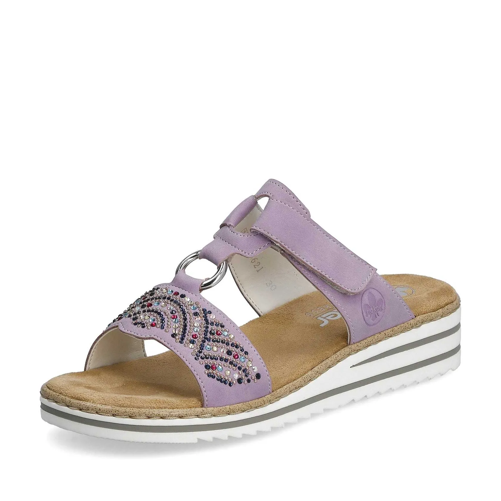 Rieker Colorful Styles-Women'S Mules In Lilac Colors