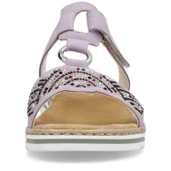 Rieker Colorful Styles-Women'S Mules In Lilac Colors