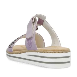 Rieker Colorful Styles-Women'S Mules In Lilac Colors