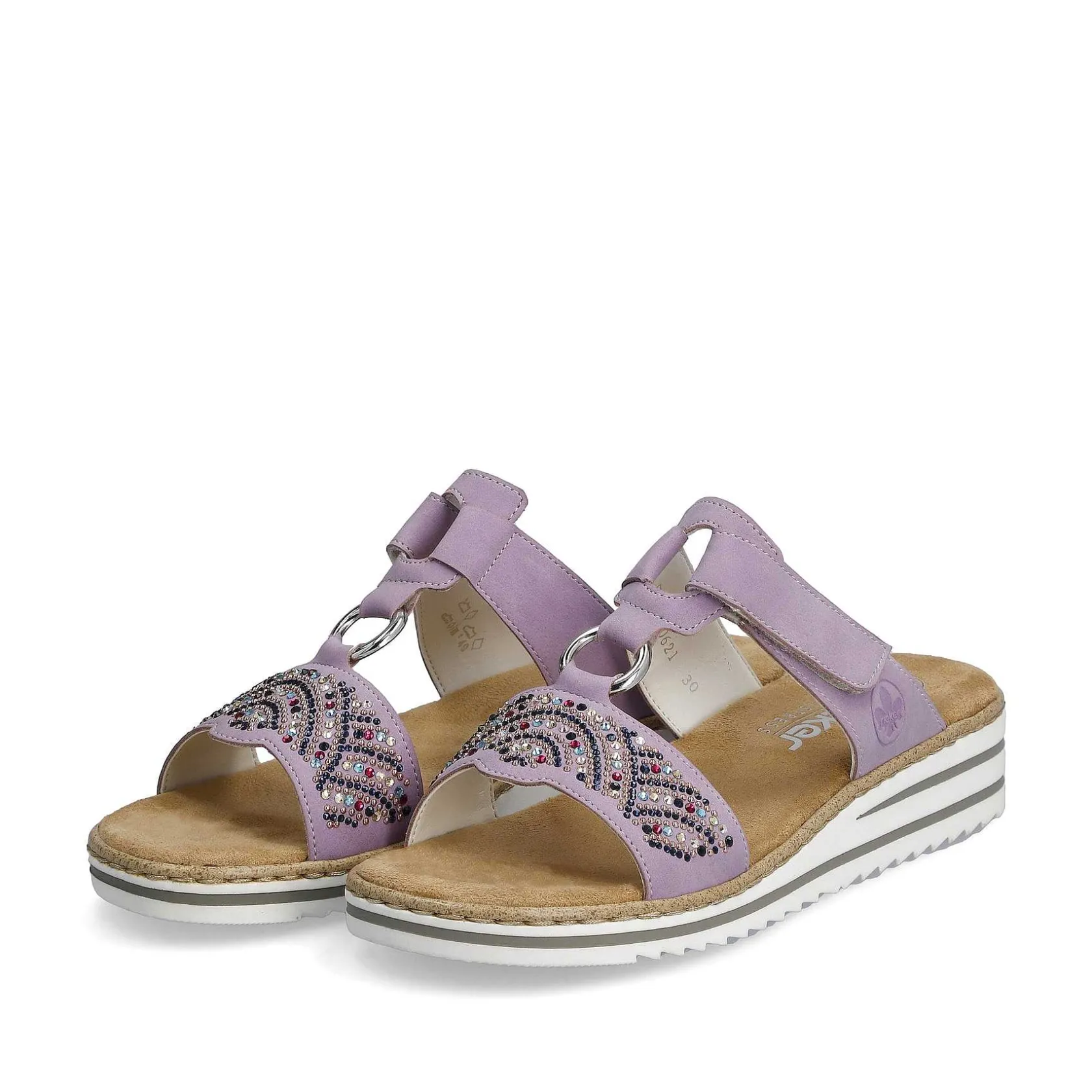 Rieker Colorful Styles-Women'S Mules In Lilac Colors