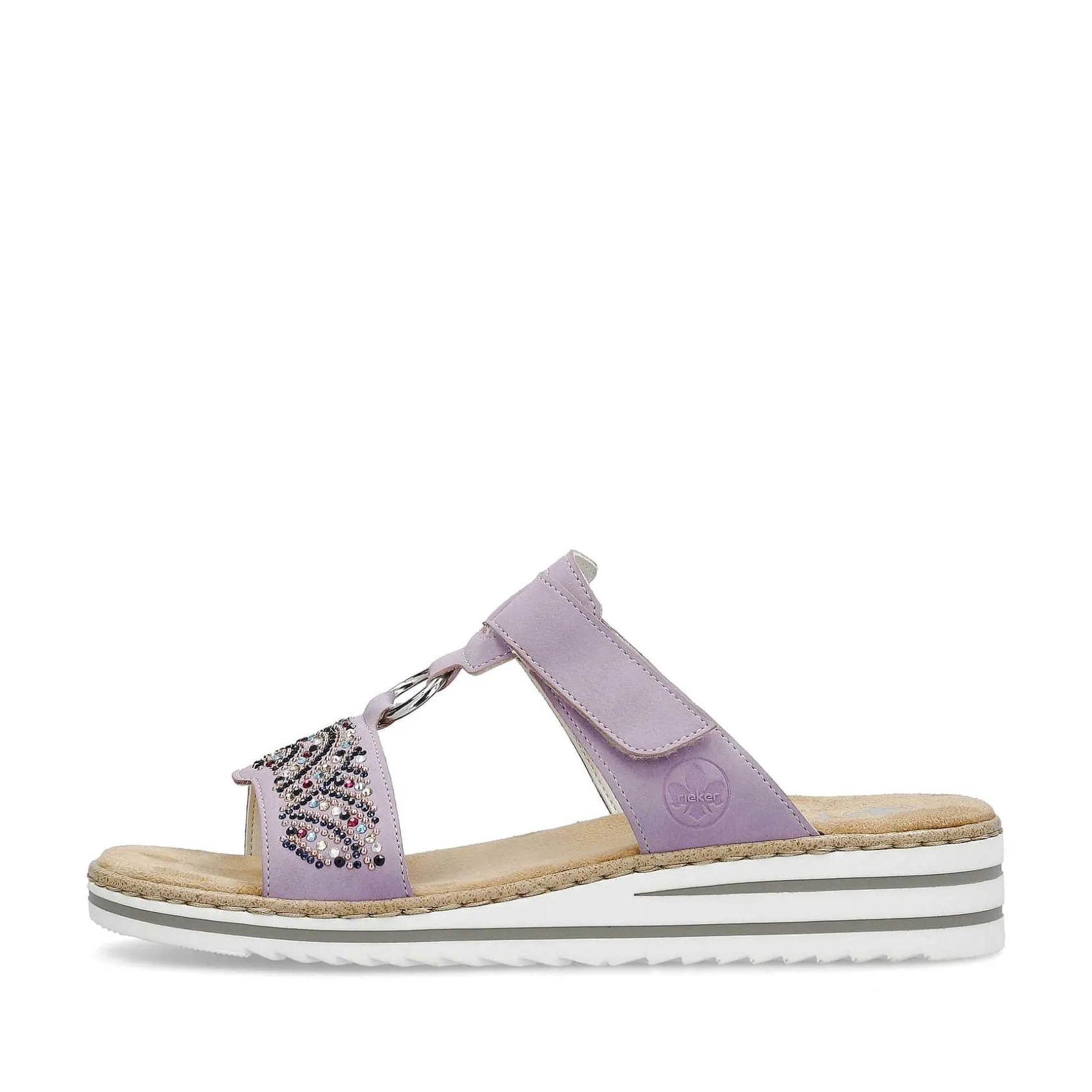 Rieker Colorful Styles-Women'S Mules In Lilac Colors