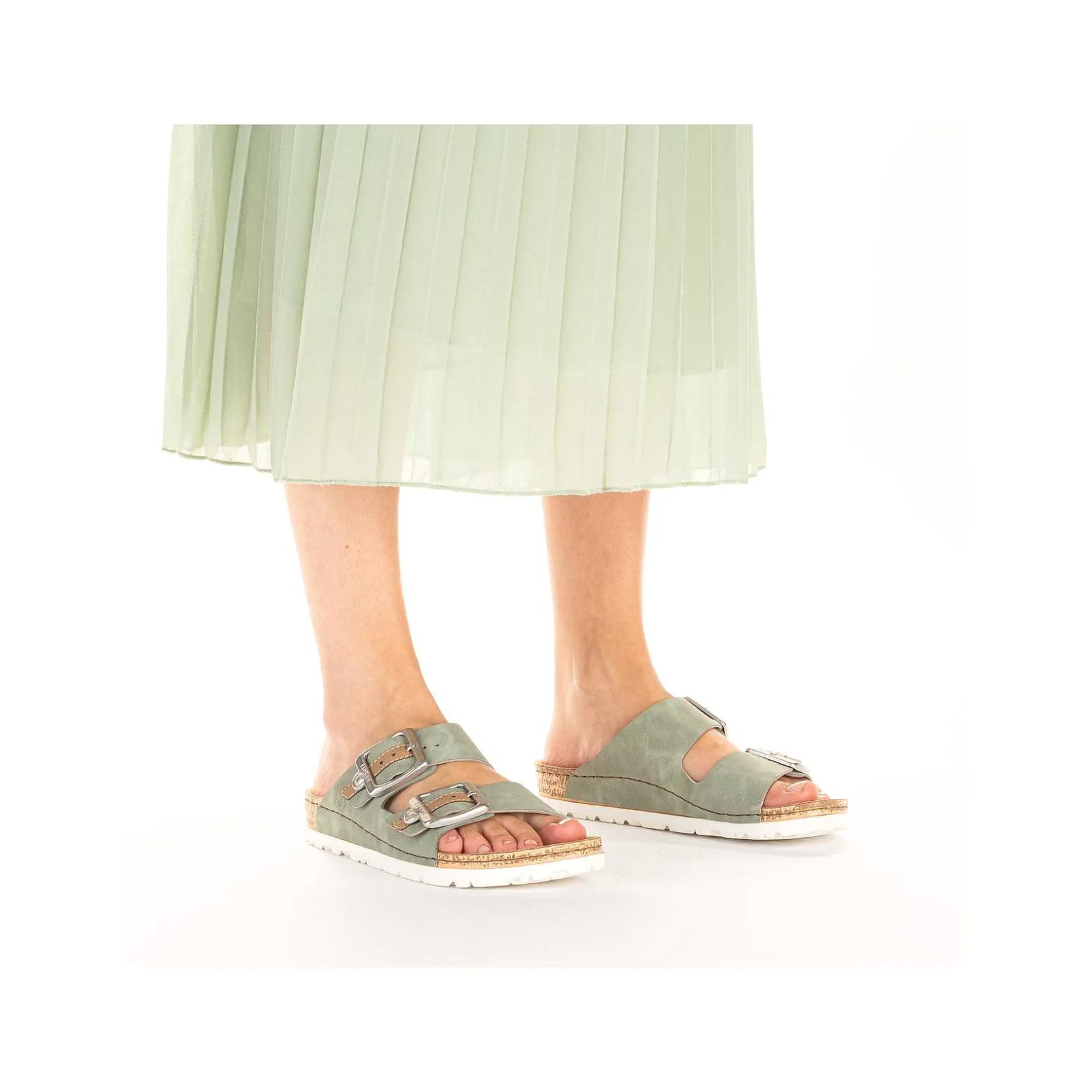 Rieker Mules & Slippers-Women'S Mules Khaki Green