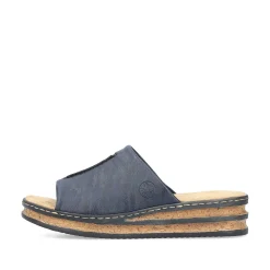 Rieker Summer Shoes-Women'S Mules Navy Blue