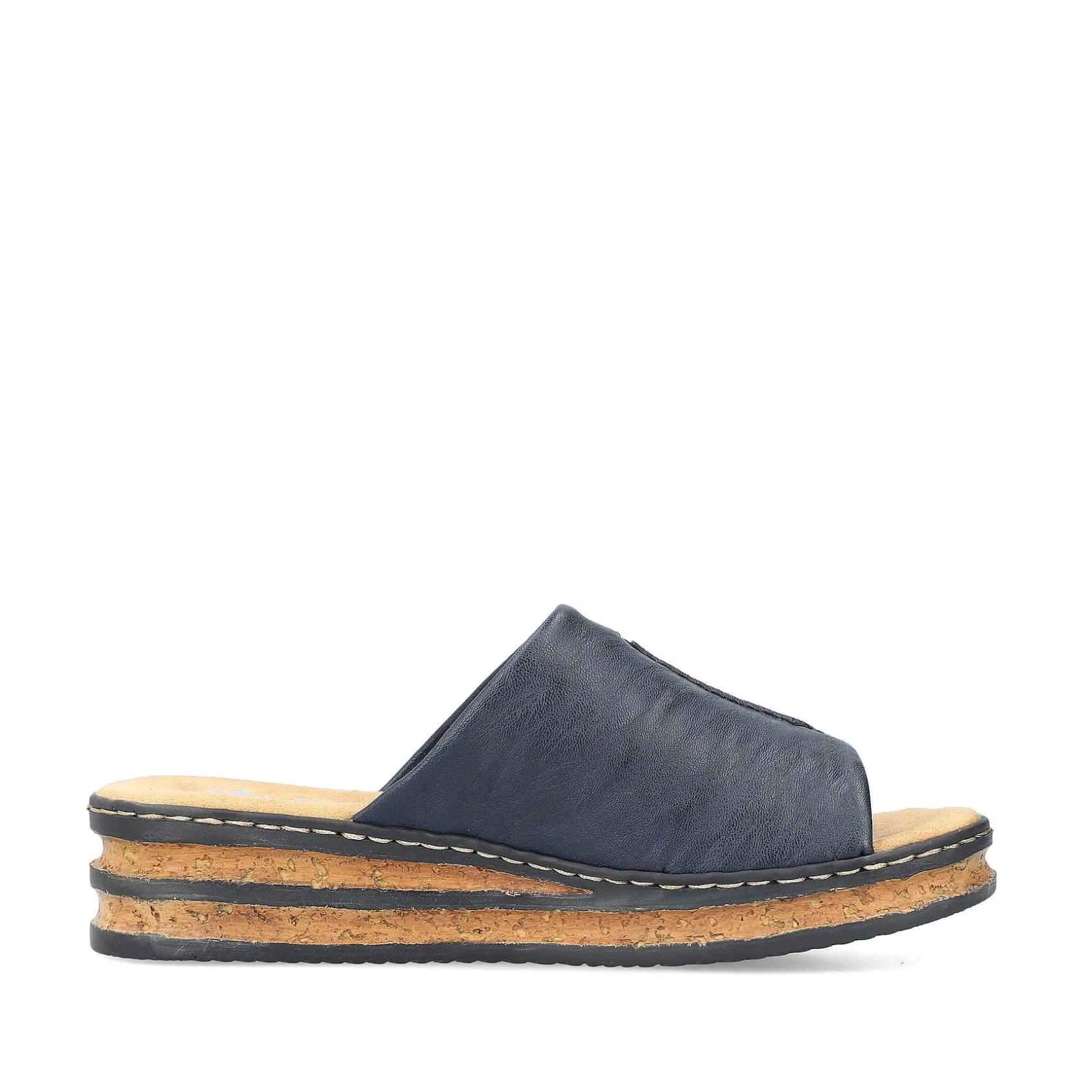 Rieker Summer Shoes-Women'S Mules Navy Blue