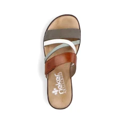Rieker Mules & Slippers-Women'S Mules Olive Green-Brown-White