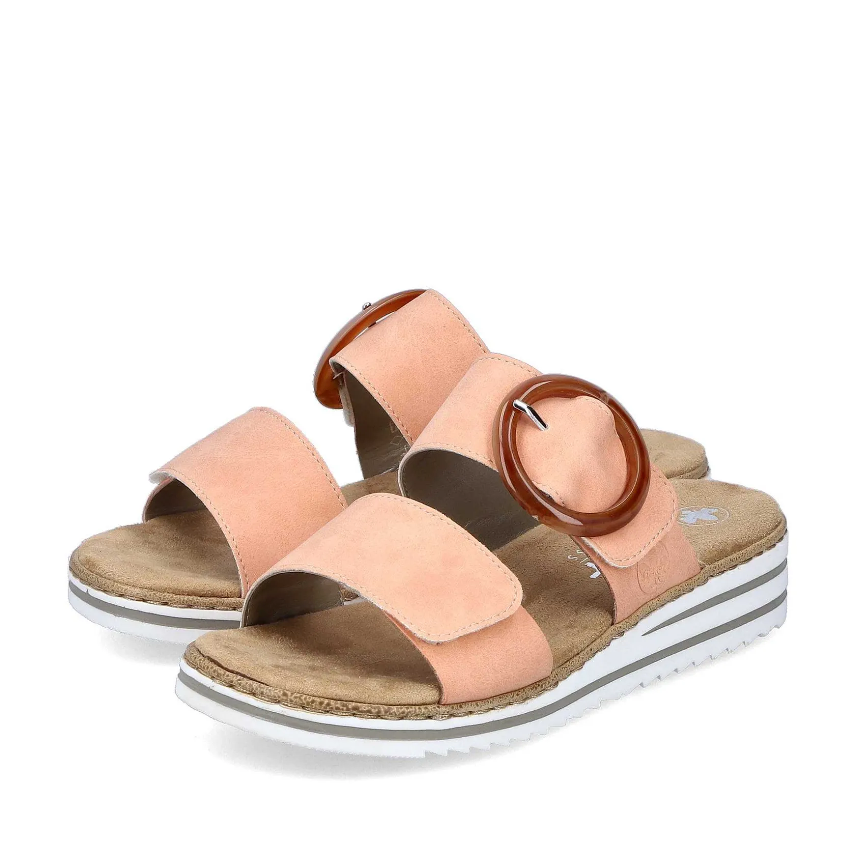 Rieker Colorful Styles-Women'S Mules Peach