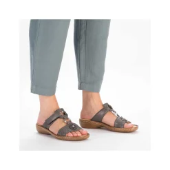Rieker Mules & Slippers-Women'S Mules Platinum Gray