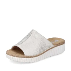 Rieker Mules & Slippers-Women'S Mules Silver-Platinum-Metallic