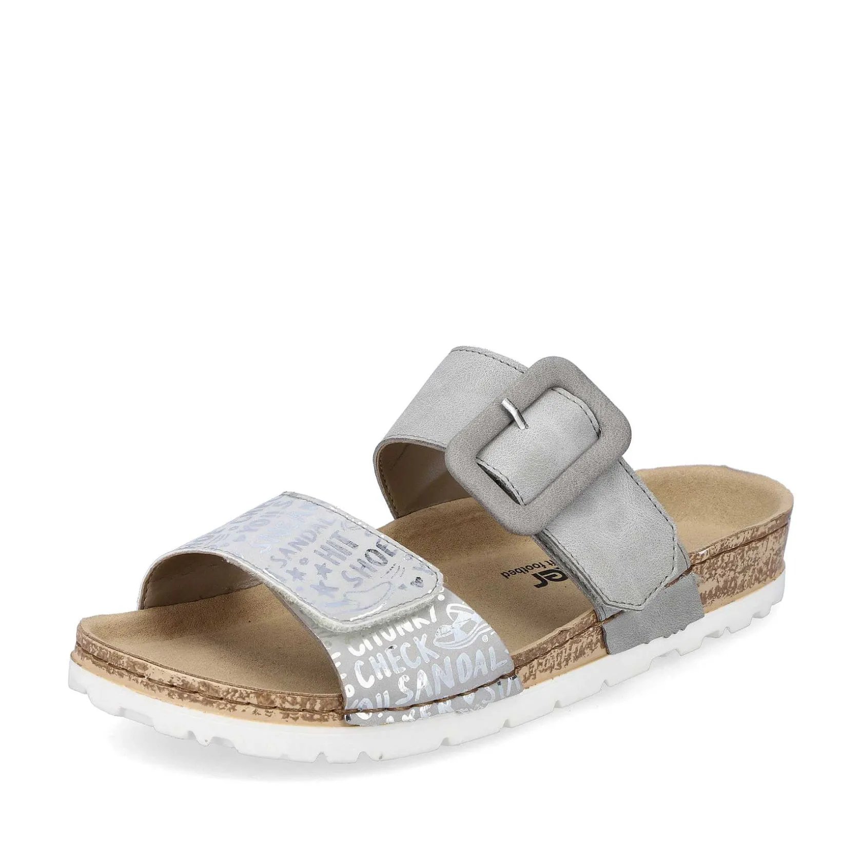 Rieker Mules & Slippers-Women'S Mules Silver Gray