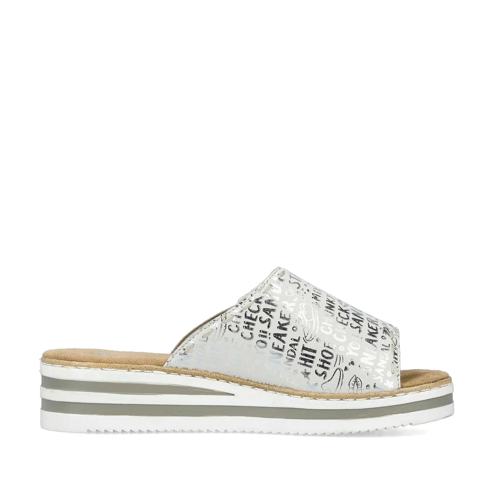 Rieker Mules & Slippers-Women'S Mules Silver Metallic