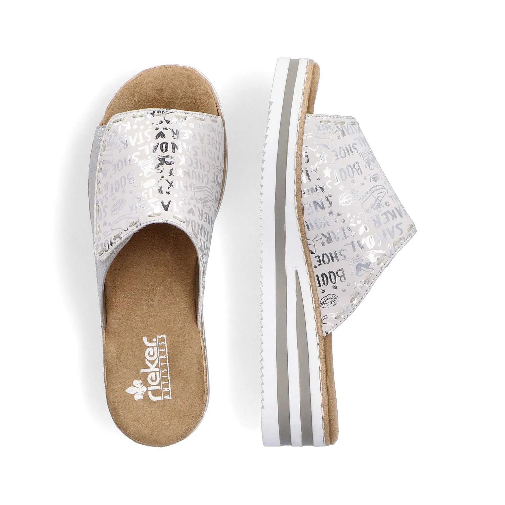 Rieker Mules & Slippers-Women'S Mules Silver Metallic