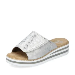 Rieker Mules & Slippers-Women'S Mules Silver Metallic