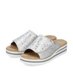 Rieker Mules & Slippers-Women'S Mules Silver Metallic