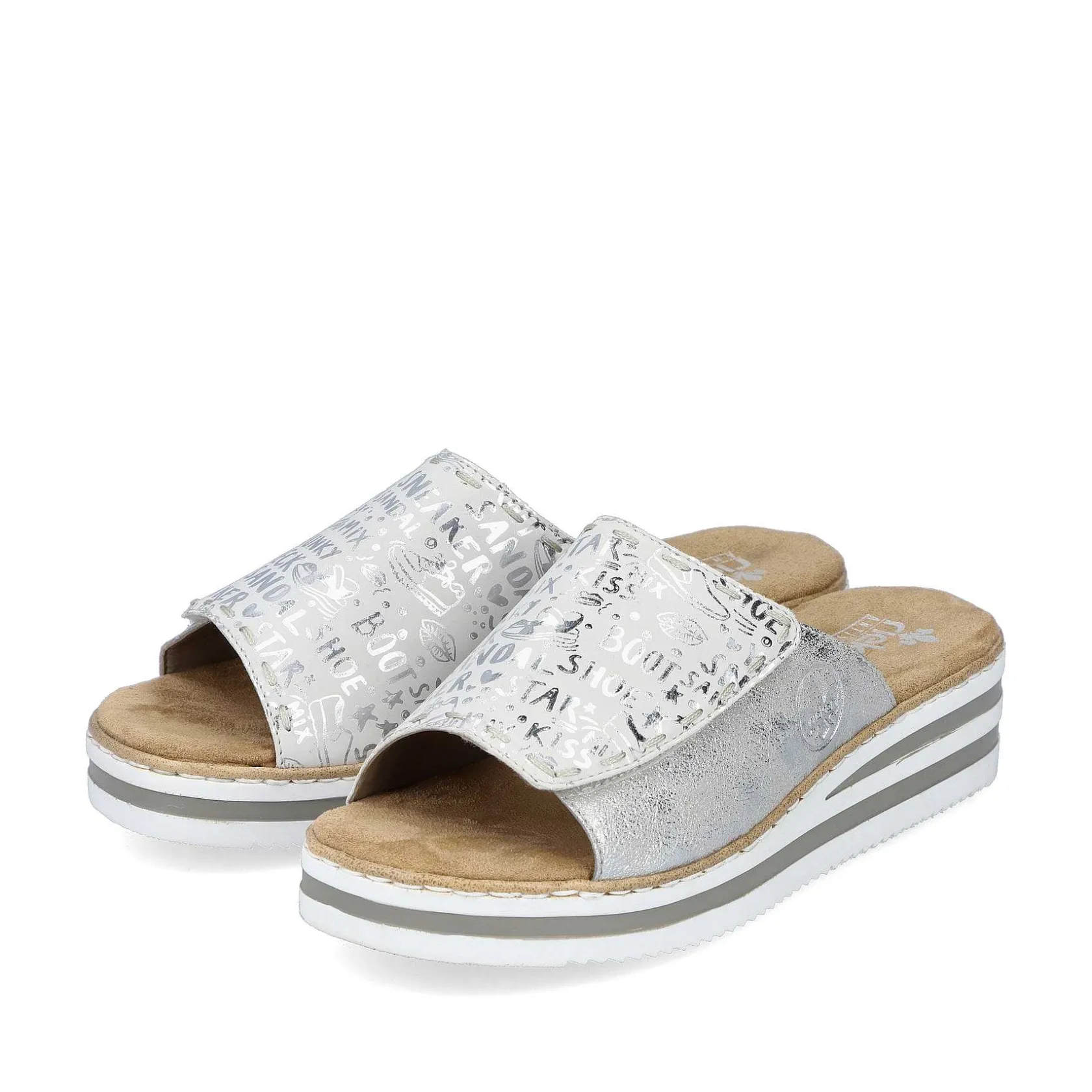 Rieker Mules & Slippers-Women'S Mules Silver Metallic
