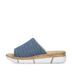 Rieker Summer Shoes-Women'S Mules Slate Blue
