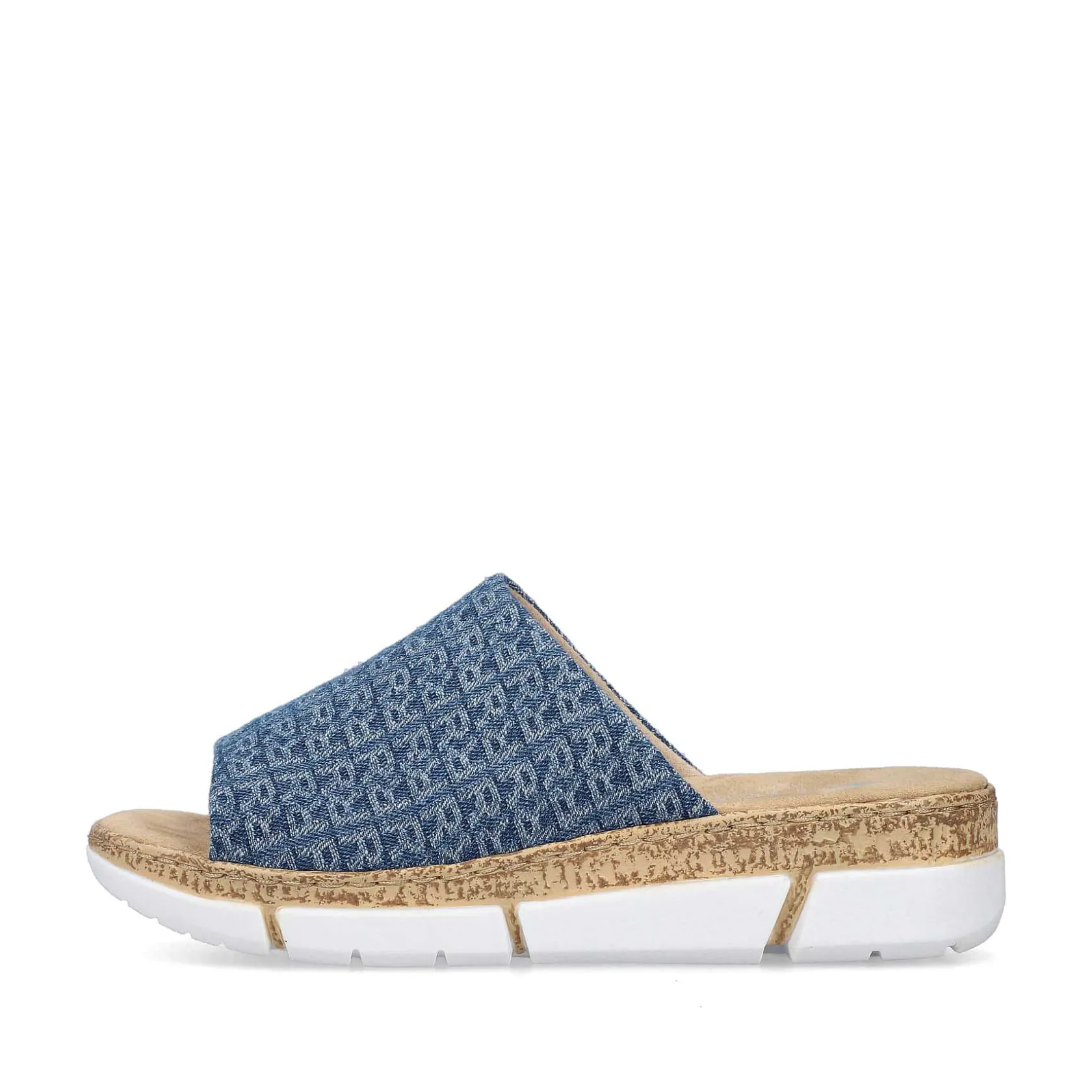 Rieker Summer Shoes-Women'S Mules Slate Blue