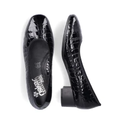 Rieker Business Shoes-Women'S Pumps Glossy Black