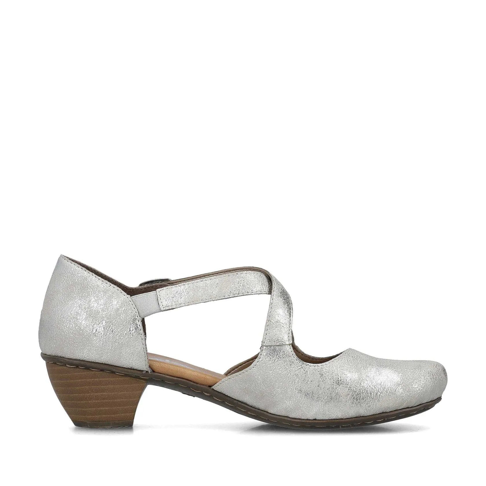 Rieker Business Shoes-Women'S Pumps Silver-Platinum