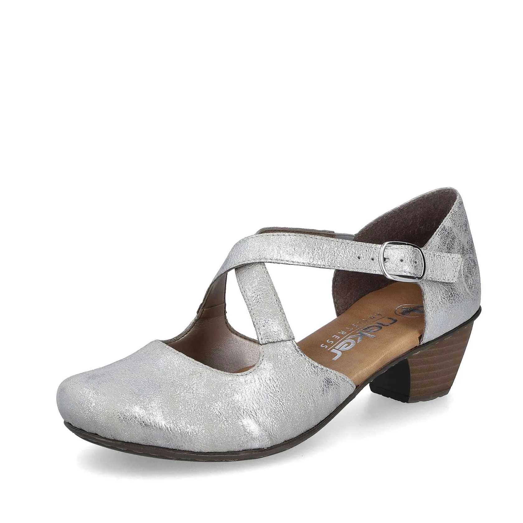 Rieker Business Shoes-Women'S Pumps Silver-Platinum