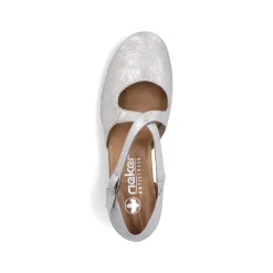 Rieker Business Shoes-Women'S Pumps Silver-Platinum