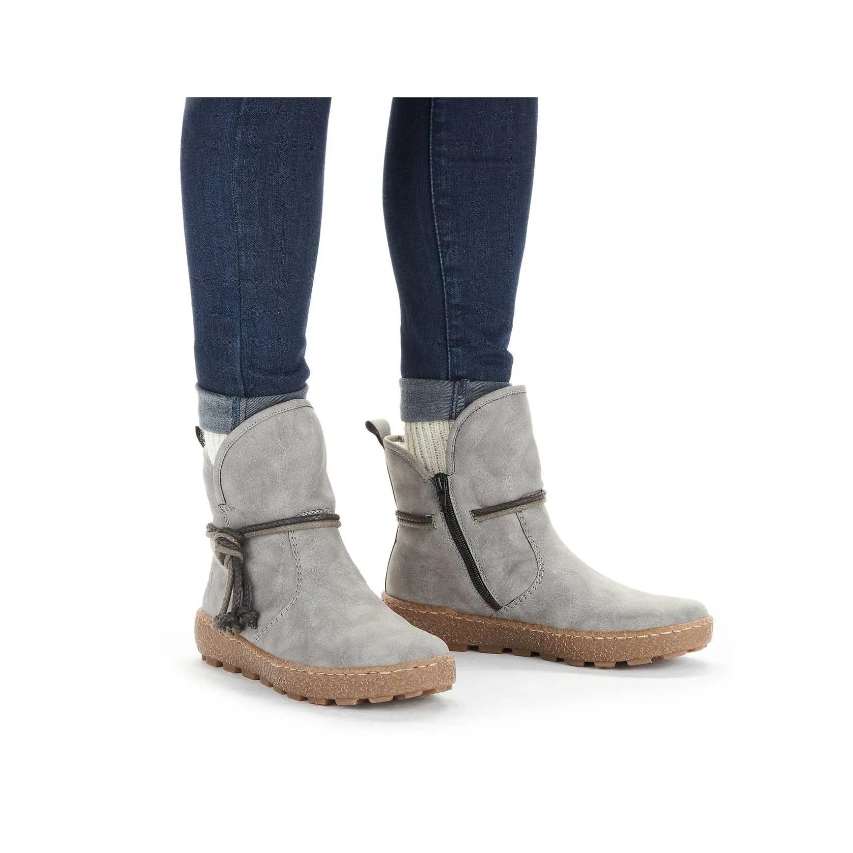 Rieker Ankle Boots & Boots-Women'S Short Boots Silver Gray