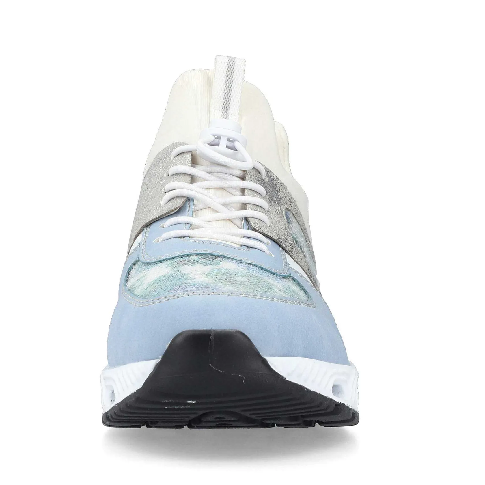 Rieker Colorful Styles-Women'S Slippers Baby Blue-Cream White