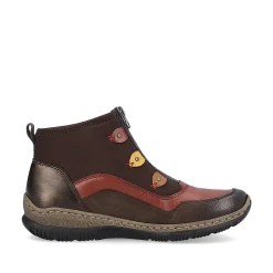 Rieker Low Shoes & Slippers-Women'S Slippers Black And Wine Red