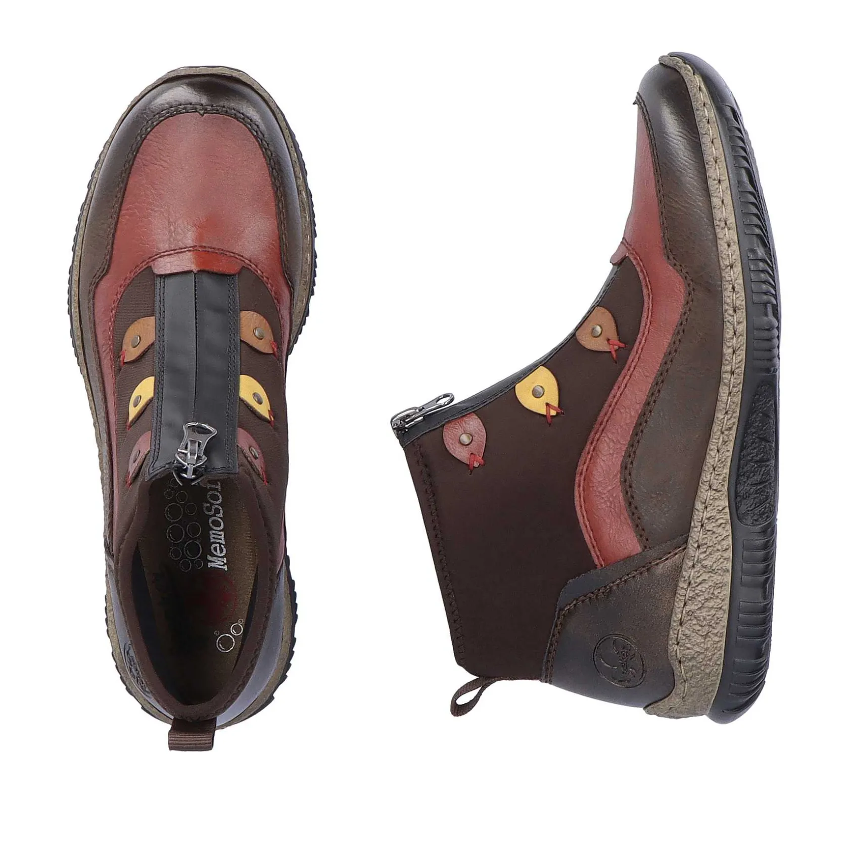 Rieker Low Shoes & Slippers-Women'S Slippers Black And Wine Red