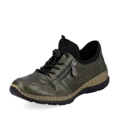 Rieker Low Shoes & Slippers-Women'S Slippers Grey-Green-Black