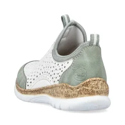 Rieker Low Shoes & Slippers-Women'S Slippers In Starry White-Mint Green