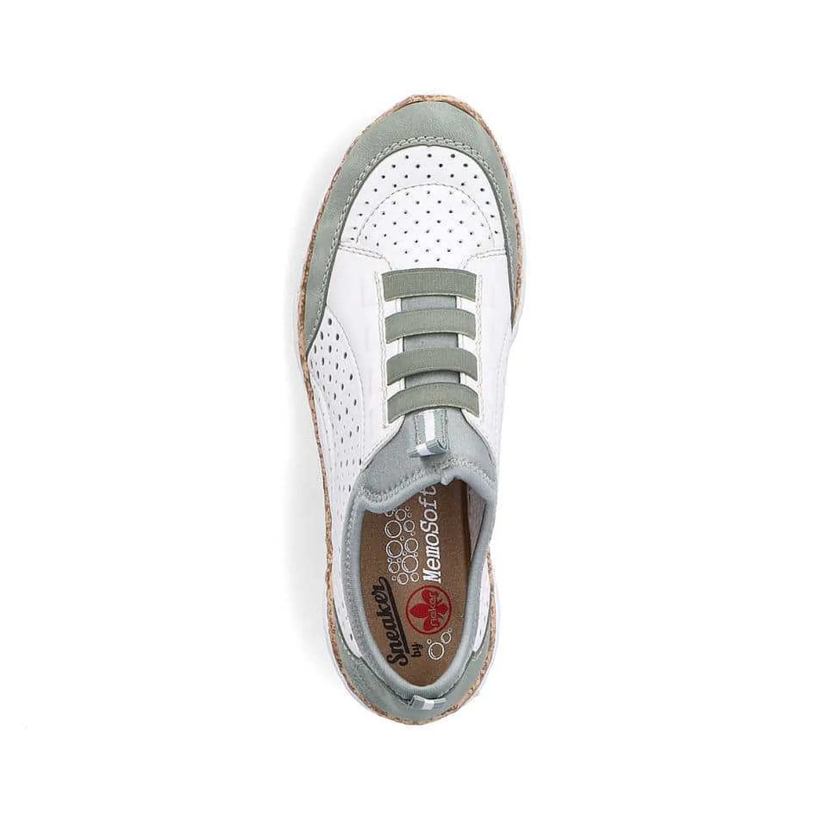 Rieker Low Shoes & Slippers-Women'S Slippers In Starry White-Mint Green