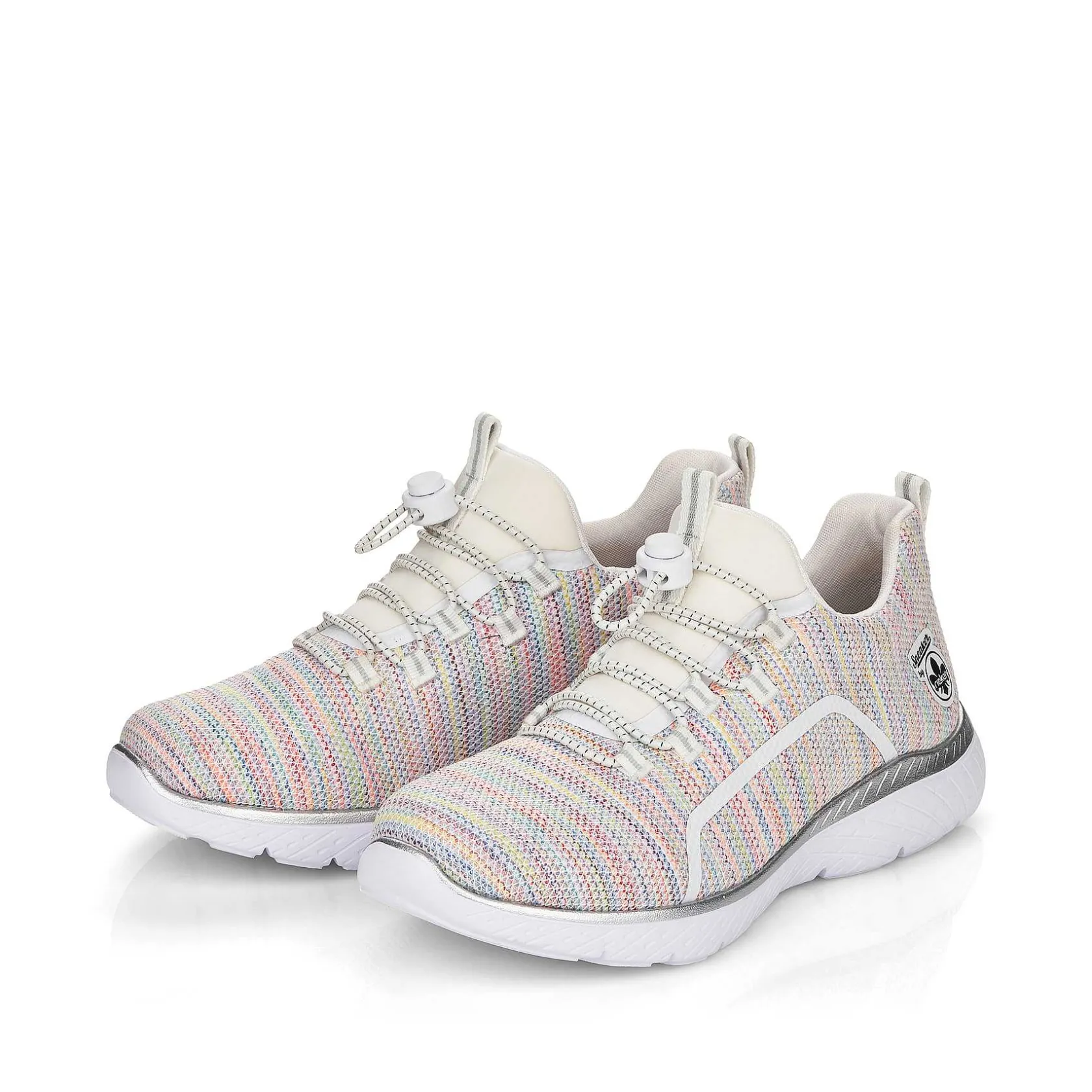 Rieker Low Shoes & Slippers-Women'S Slippers In White And Rainbow Colour