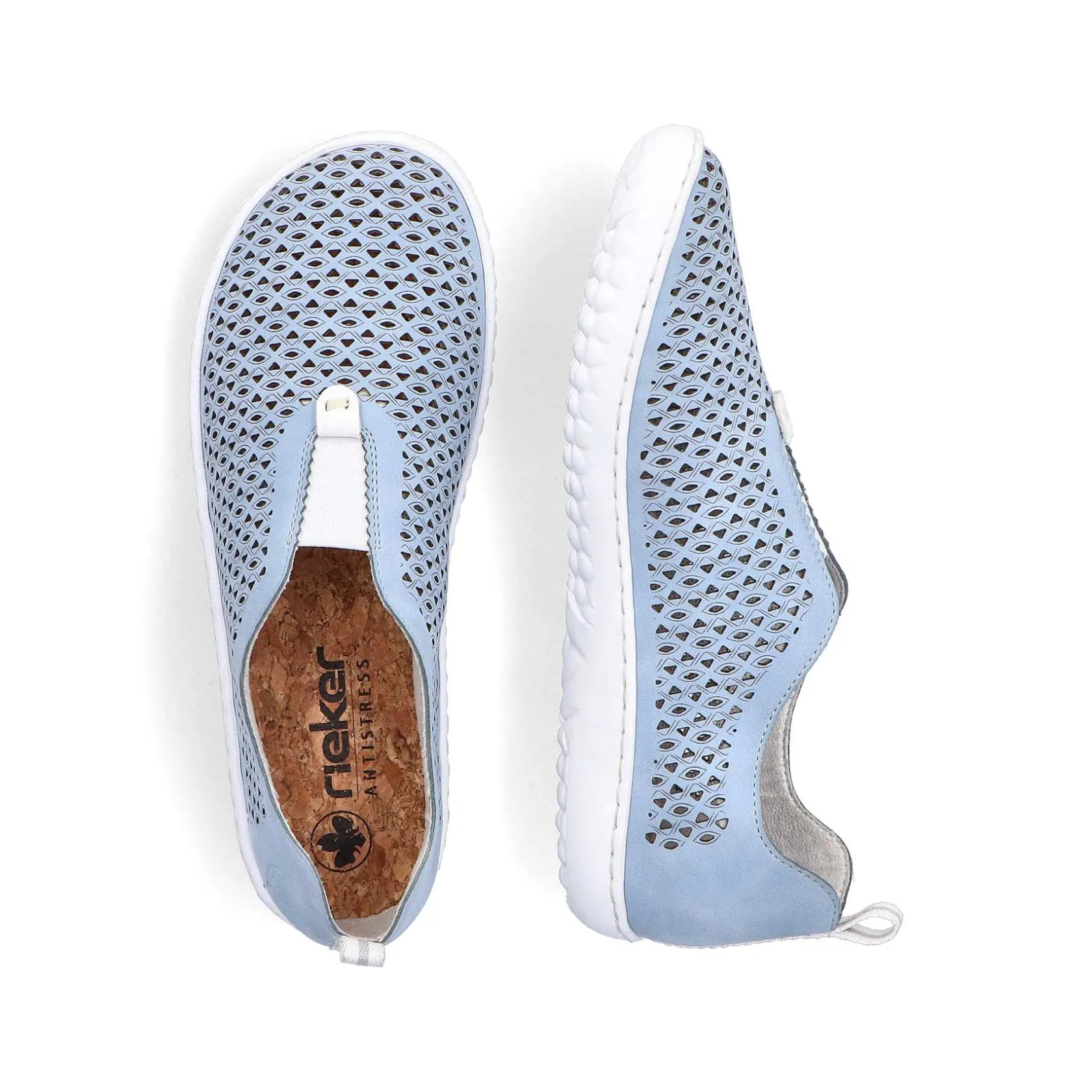 Rieker Colorful Styles-Women'S Slippers Light Blue