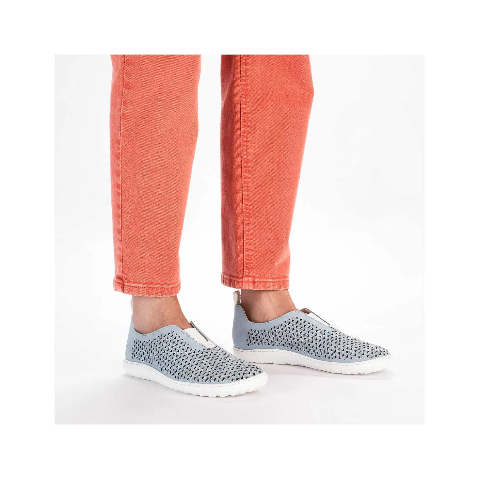 Rieker Colorful Styles-Women'S Slippers Light Blue