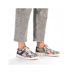 Rieker Vegan-Women'S Slippers Multi-Denim Blue