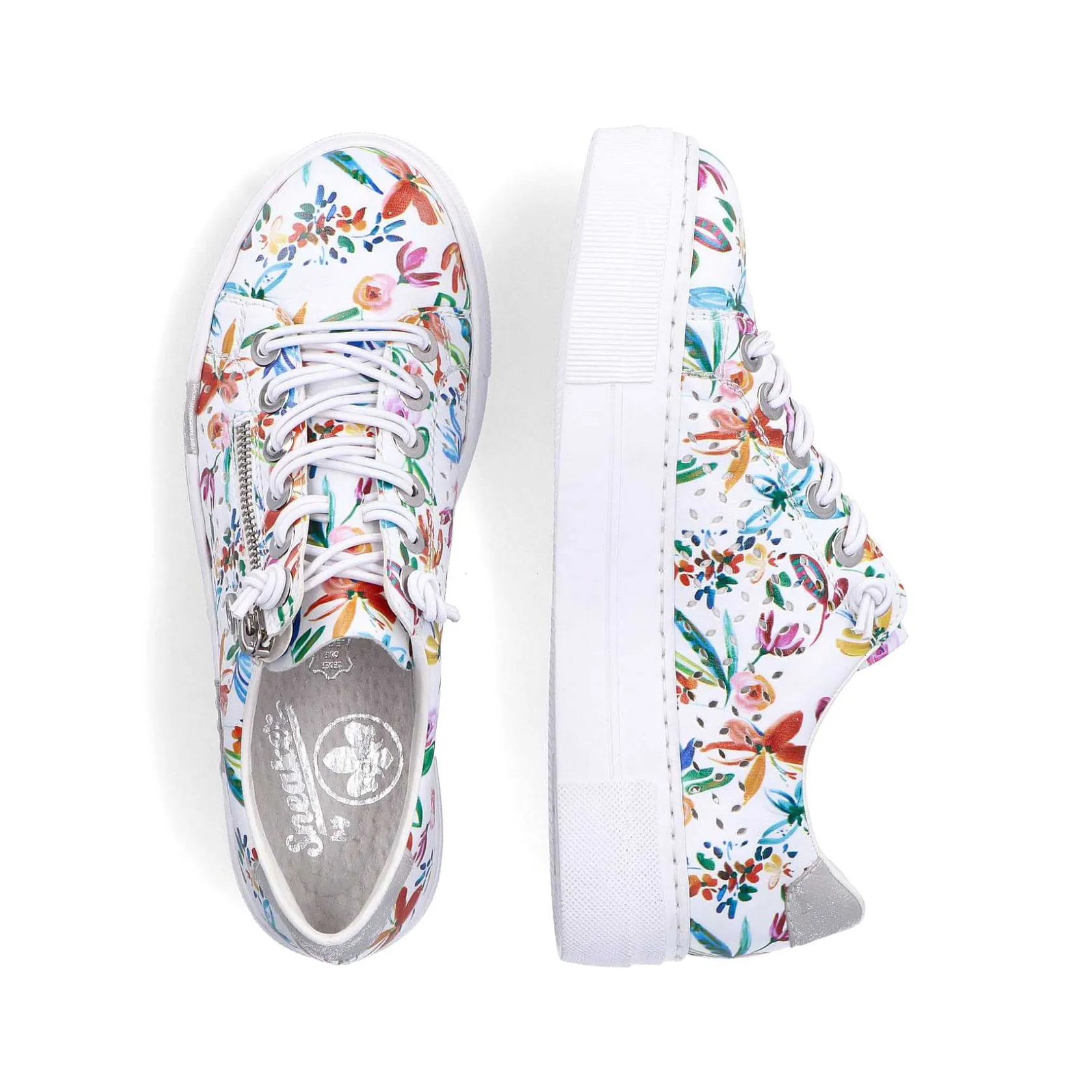 Rieker Colorful Styles-Women'S Slippers Multi-Pure White