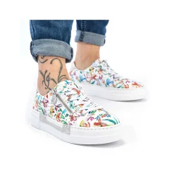 Rieker Colorful Styles-Women'S Slippers Multi-Pure White