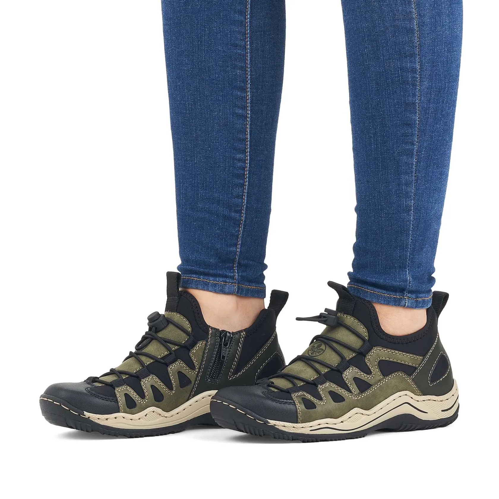 Rieker Low Shoes & Slippers-Women'S Slippers Olive Green-Black