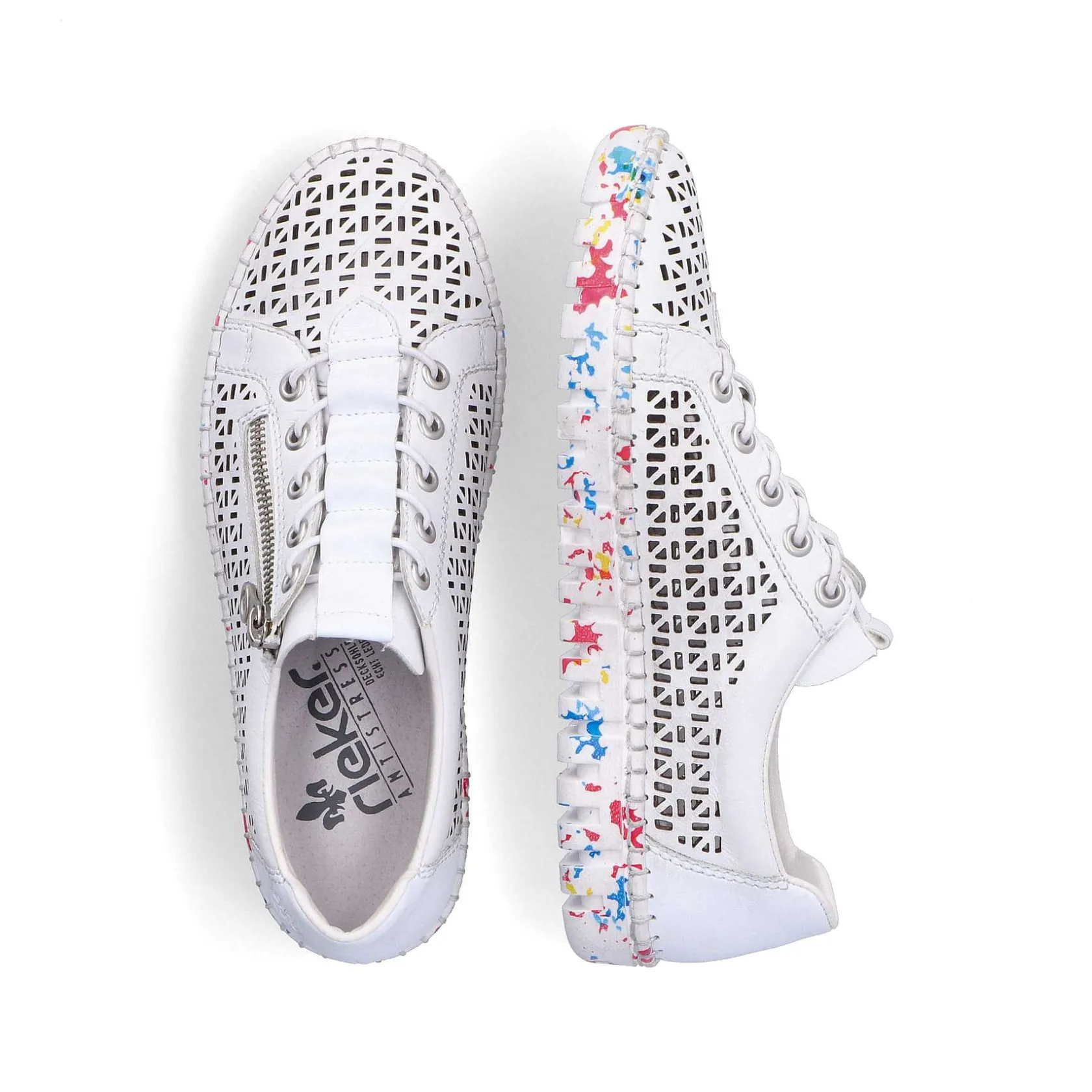Rieker Colorful Styles-Women'S Slippers Old White