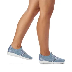 Rieker Colorful Styles-Women'S Slippers Sky Blue-Pure White